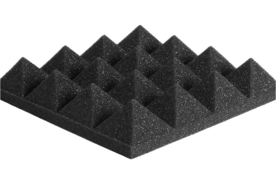 Black Procell pyramid acoustic foam panel