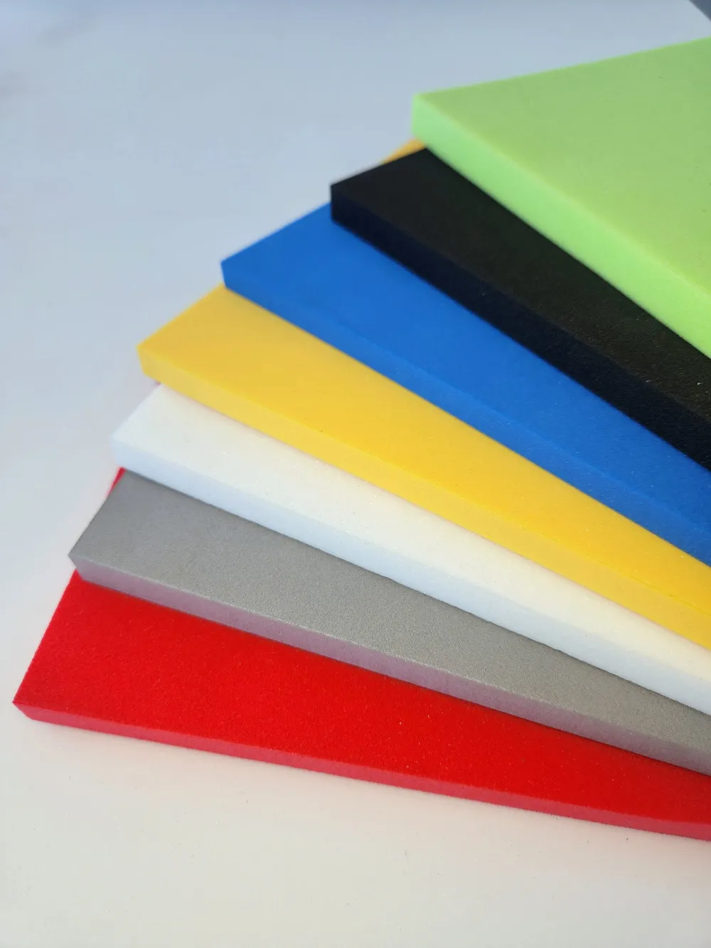 High density closed cell foam sheets in a range of colours, densities and thicknesses